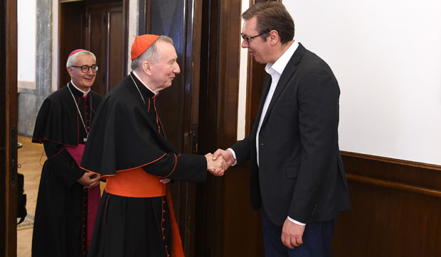 ВУЧИЋ СА ДРЖАВНИМ СЕКРЕТАРОМ ВАТИКАНА: Компромисом до решења за Косово и Метохију