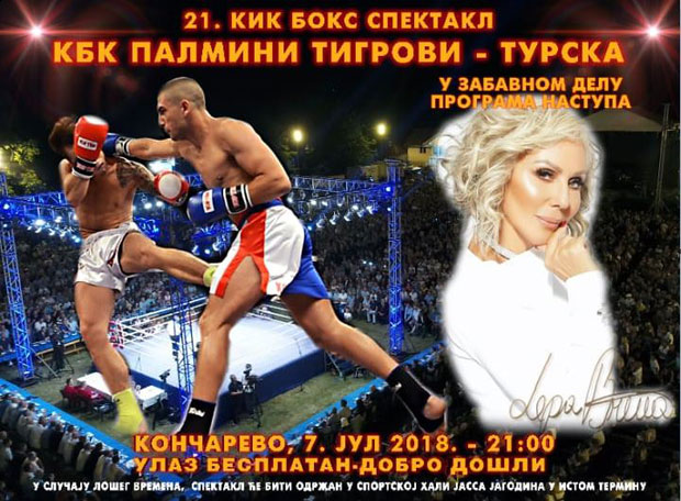 Традиционални кик бокс меч у Јагодини: Боксује и Вељко Ражнатовић, пева Лепа Брена