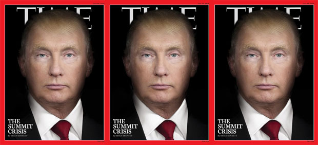 Путиново и Трампово лице спојени у једно на насловници Тајма