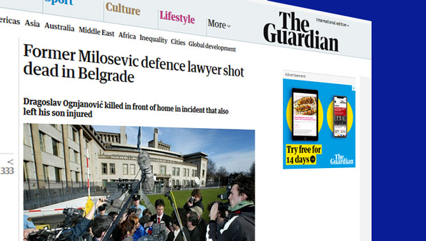 СВЕТСКИ МЕДИЈИ О УБИСТВУ МИШЕ ОГЊАНОВИЋА: Ликвидиран адвокат Слободана Милошевића