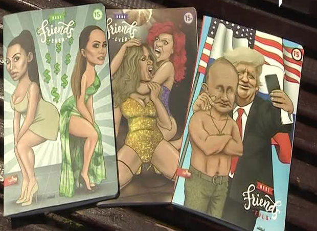 СОРАЈА У КЊИЗИ ИЗ ИСТОРИЈЕ:На корицама свезака старлете, Трамп и Путин 