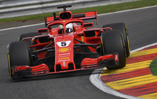 Фетел најбржи на првом тренингу у Белгији