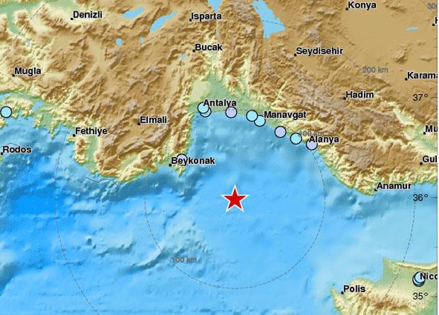 ТРЕСЛО СЕ У ТУРСКОЈ: Земљотрес погодио Анталију, потрес се осетио и на Кипру
