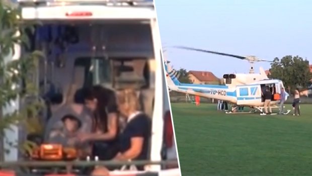 ДИРЉИВ ГЕСТ ПИЛОТА КОЈИ ЈЕ ПРЕВЕЗАО ДУКИЈА ХЕЛИКОПТЕРОМ: Скинуо је значку орла са своје униформе и поклонио је дечаку, уз емотивне речи