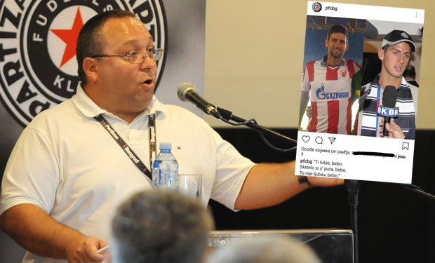 Потпредседник Партизана пецнуо Новака због доласка на Маракану: Ти луташ, бебо! (ФОТО)