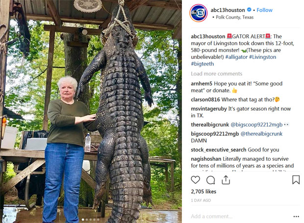 ТЕКСАШКА ОСВЕТА: Бака “оверила” у главу огромног алигатора због смрти њеног коњића