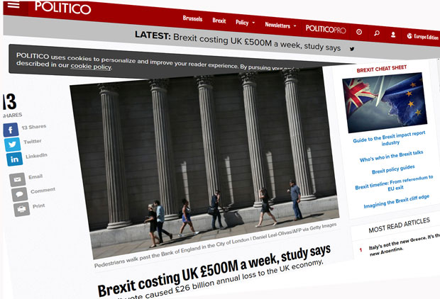 Центар за европску реформу: Брегзит кошта 500 мил. фунти недељно