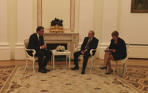 ВУЧИЋ ПОРУЧИО ПУТИНУ: Србија се суочава са провокацијама, далеко смо од решења за КиМ (ВИДЕО / ФОТО)