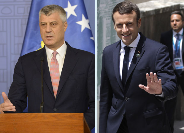 УХВАЋЕН НА ДЕЛУ: Тачи слагао за подршку Макрона