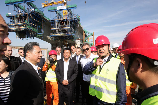 Кинески министар обишао радове на мосту преко Саве и Колубаре