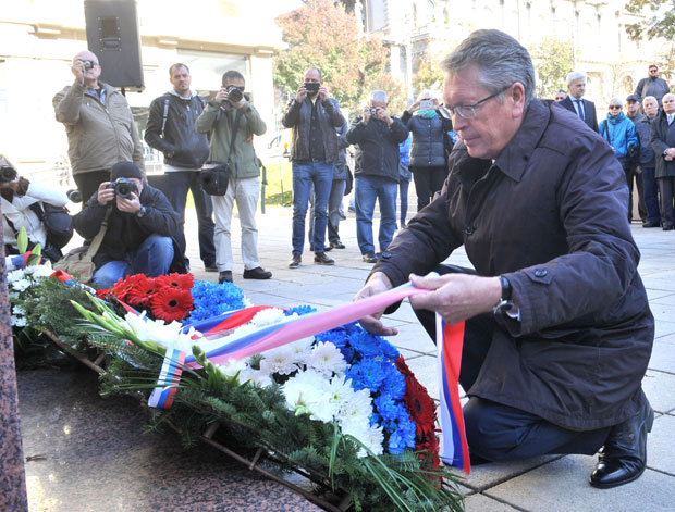 Чепурин положио венац на споменик цару Николају Другом