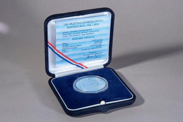 Хрватска исковала сребрњаке поводом 100 година од завршетка Првог светског рата