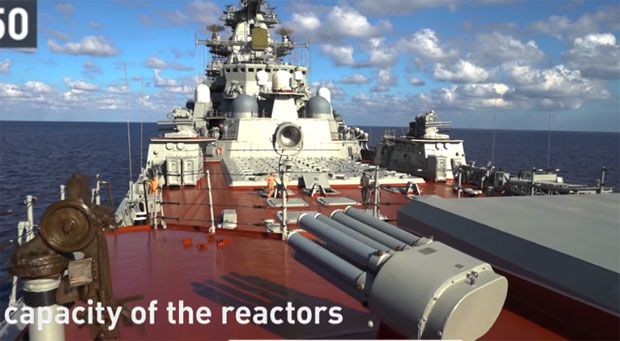 Крстарица „Петар Велики“ на маневрима у Баренцовом мору (ВИДЕО)