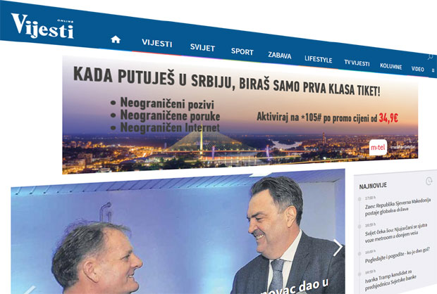 Црна Гора: Портал Вијести на удару хакера