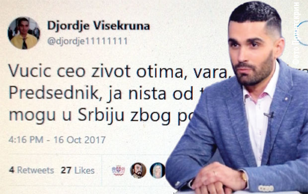 ПРЕТИО ЛИНЧОМ ДРЖАВНОМ ВРХУ: Ухапшен Ђорђе Вишекруна, Ђиласов сарадник