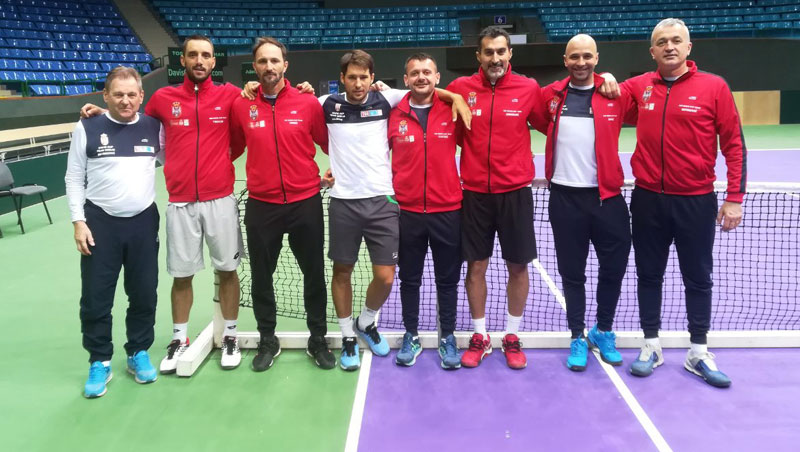 Окупили се тенисери Србије и почели припреме за Узбекистан