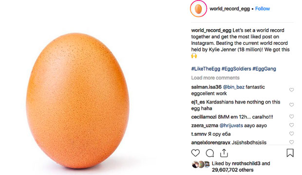 Зашто је пукло вољено јаје на Инстаграму?
