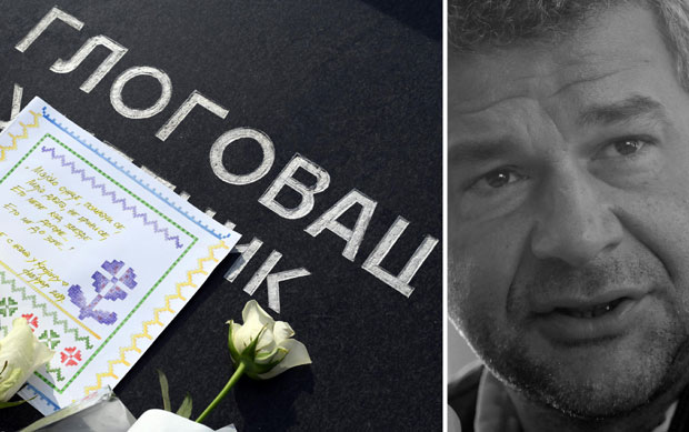 ГОДИШЊИ ПОМЕН НЕБОЈШИ ГЛОГОВЦУ: Супруга и синови положили букет црвених и белих ружа на глумчев гроб (ФОТО)