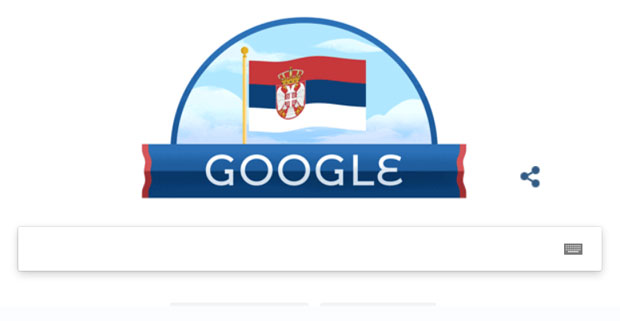 Гугл у знаку Србије и Дана државности