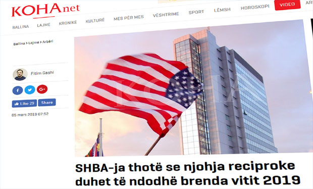 НЕИМЕНОВАНИ АМЕРИЧКИ ИЗВОР „ОТКРИВА“: Међусобно признање Косова и Србије ове године