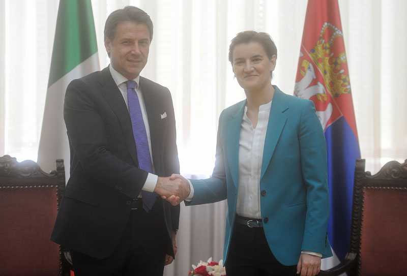 Премијерка и Конте: Економска сарадња може да се унапреди