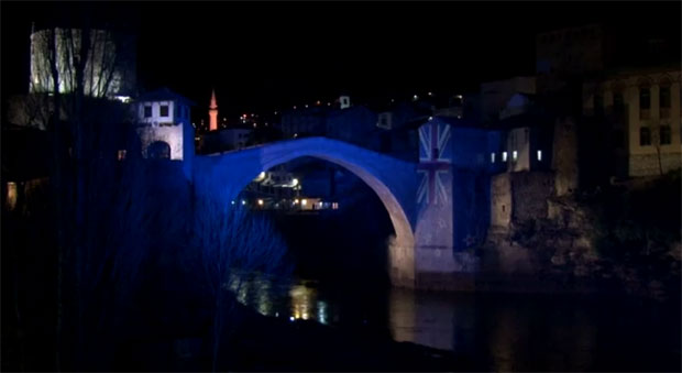 Стари мост у Мостару у бојама заставе Новог Зеланда (ВИДЕО)