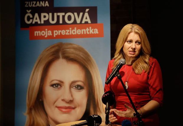 Словачка: Чапутова добила први круг председничких избора