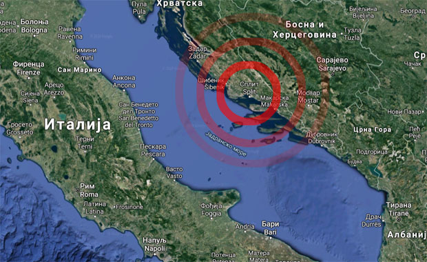 ТРЕСЛА СЕ ХРВАТСКА: Јак земљотрес погодио Сплит, лупали ормари, падао намештај, чули се језиви звуци
