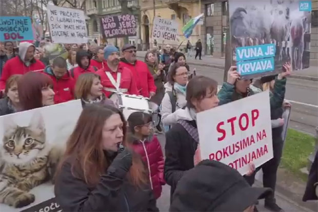 У центру Загреба одржан Марш за животиње