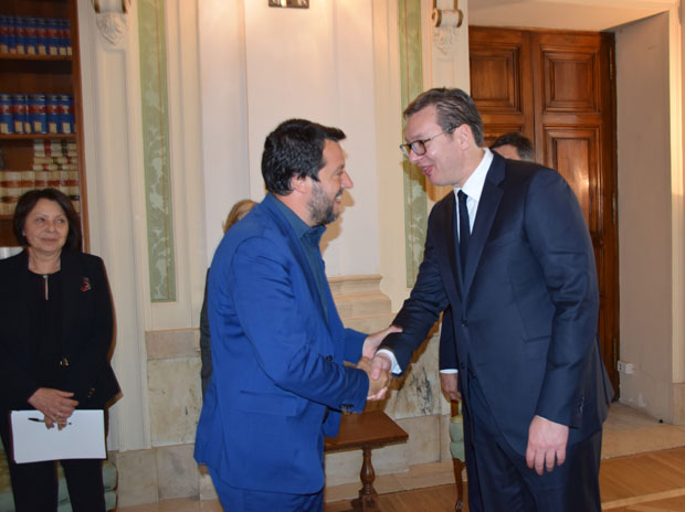 Вучић поручио Салвинију: Италија разуме нашу позицију по питању КиМ