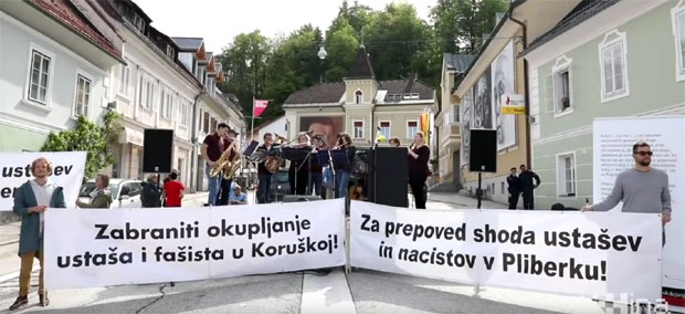 Антифашисти одржали скуп против Блајбурга