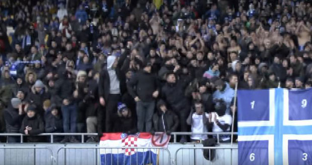 СКАНДАЛ У КИЈЕВУ: Хрватски и украјински навијачи заједно скандирали “Убиј Србина” (ВИДЕО)