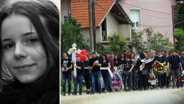 ЛЕНА (16) УЗ ЗВУКЕ ТРУБЕ И 16 БАЛОНА САХРАЊЕНА У РОДНОМ ЧОКОТУ: На сахрани 8. жртве аутобуса смрти биле и породице других страдалих