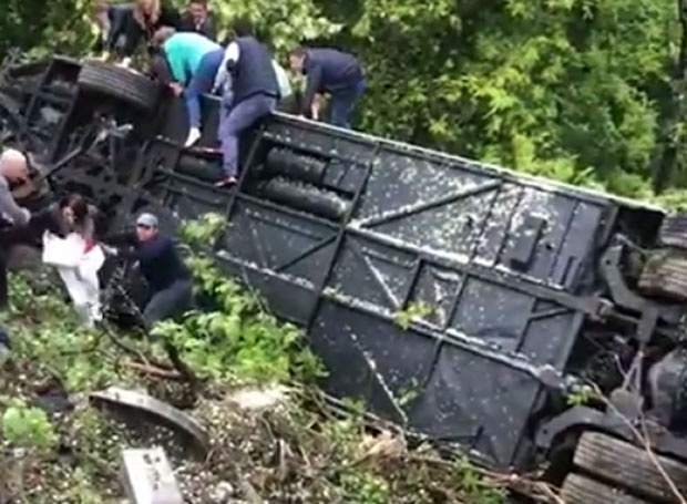 Притворен возач аутобуса који се преврнуо код Сијене