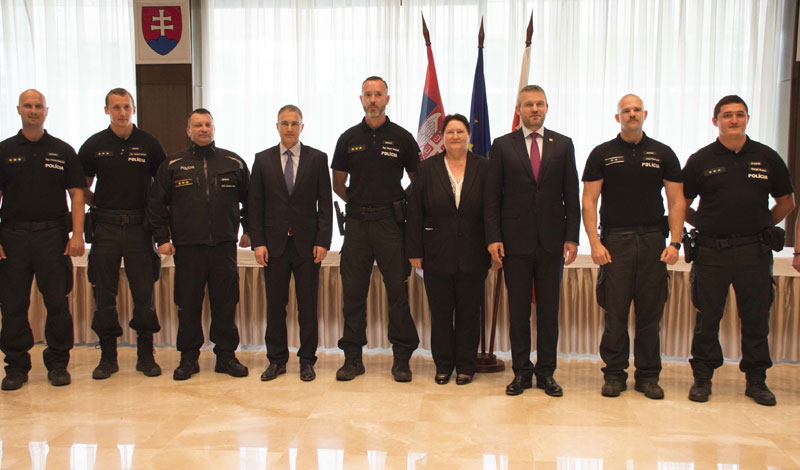 Стефановић и Пелегрини са словачким полицајцима (ФОТО)