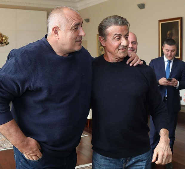 Борисов и Сталоне обарали руке (ВИДЕО)