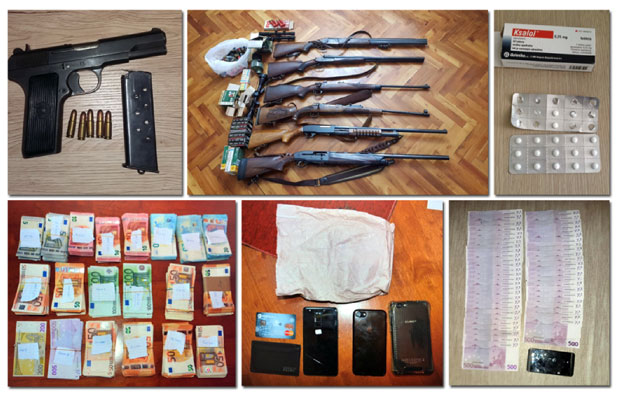 РАЦИЈА У ПОДГОРИЦИ: Полиција одузела оружје, дрогу и новац