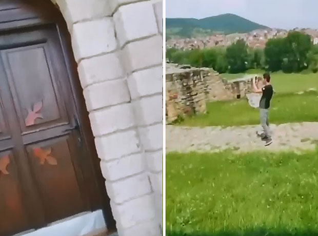 СРАМОТНО ИЖИВЉАВАЊЕ: Круже снимци обијања цркве у Новом Пазару (ВИДЕО)