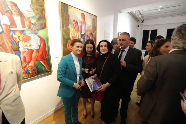 Ана Брнабић на изложби Културног центра о Сави Шумановићу