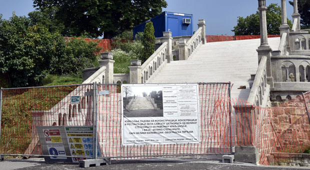 Степенице на Калемегдану безбедније после реконструкције