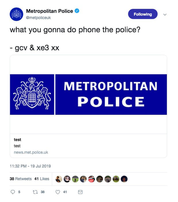 ХАКОВАН НАЛОГ ПОЛИЦИЈЕ: Скотланд јард “бунцао” по Твитеру