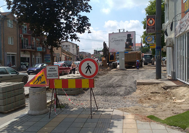 Центар Пожаревца као велико градилиште 