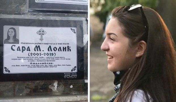 МАЧВА У СУЗАМА: Сара сахрањена два дана пре пунолетства 