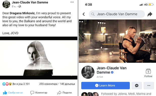 Жан Клод Ван Дам запалио интернет спотом Драгане Мирковић