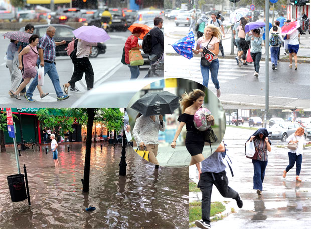 СТИГЛЕ НАЈАВЉЕНЕ НЕПОГОДЕ: У Суботици ветар ломио гране, саобраћај обустављен, пљускови и у Београду (ФОТО+ВИДЕО)