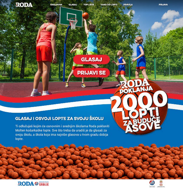 СВИ НА ГЛАСАЊЕ: Рода дели 2.000 кошаркашких лопти