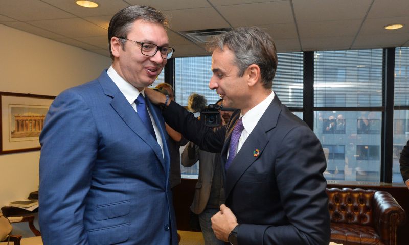 Вучић са Мицотакисом, први сусрет са новим грчким премијером