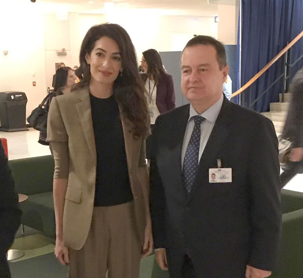 Амал Клуни разговарала са Дачићем о слободи медија (ФОТО)