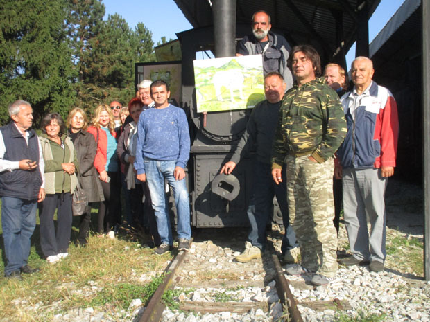 Изложба слика на старој локомотиви