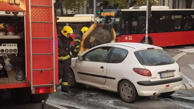 БУКНУО АУТОМОБИЛ: Пожар код Аде Циганлије